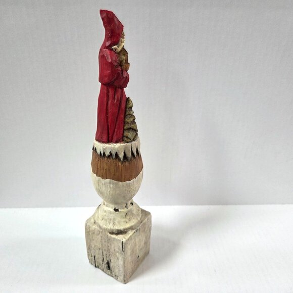 Captured Carvings A Costanza Folk Art Santa 13" Rustic Primitive 499/2000 - Picture 4 of 7